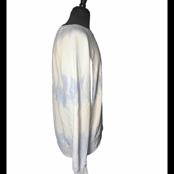 GAP NWT Men’s Sweatshirt Crewneck LT Blue White Tie Dye - Picture 2 of 6